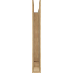 Ekena Millwork - BKTUR055X34X42IMP01RCPR - Timberthane Faux Wood Imperial Style Bracket, Traditional Ends, 5 1/2"W x 34"D x 42"H, Primed Tan