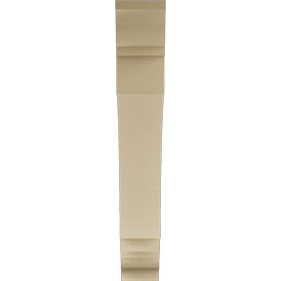Ekena Millwork - BKTUR055X36X36IMP01RCPR - Timberthane Faux Wood Imperial Style Bracket, Traditional Ends, 5 1/2"W x 36"D x 36"H, Primed Tan