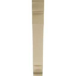 Ekena Millwork - BKTUR055X36X40IMP01RCPR - Timberthane Faux Wood Imperial Style Bracket, Traditional Ends, 5 1/2"W x 36"D x 40"H, Primed Tan
