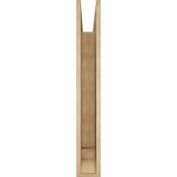 Ekena Millwork - BKTUR055X36X40IMP01RCPR - Timberthane Faux Wood Imperial Style Bracket, Traditional Ends, 5 1/2"W x 36"D x 40"H, Primed Tan