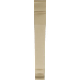 Ekena Millwork - BKTUR055X36X42IMP01RCPR - Timberthane Faux Wood Imperial Style Bracket, Traditional Ends, 5 1/2"W x 36"D x 42"H, Primed Tan