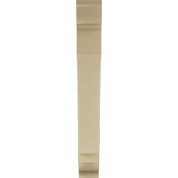 Ekena Millwork - BKTUR055X36X44IMP01RCPR - Timberthane Faux Wood Imperial Style Bracket, Traditional Ends, 5 1/2"W x 36"D x 44"H, Primed Tan
