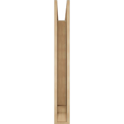 Ekena Millwork - BKTUR055X36X44IMP01RCPR - Timberthane Faux Wood Imperial Style Bracket, Traditional Ends, 5 1/2"W x 36"D x 44"H, Primed Tan