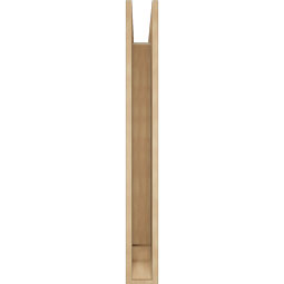 Ekena Millwork - BKTUR055X36X48IMP01RCPR - Timberthane Faux Wood Imperial Style Bracket, Traditional Ends, 5 1/2"W x 36"D x 48"H, Primed Tan