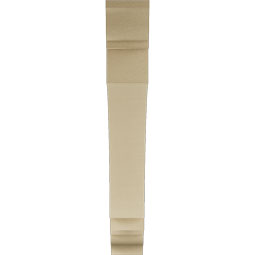 Ekena Millwork - BKTUR055X38X38IMP01RCPR - Timberthane Faux Wood Imperial Style Bracket, Traditional Ends, 5 1/2"W x 38"D x 38"H, Primed Tan