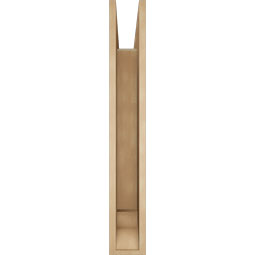 Ekena Millwork - BKTUR055X38X38IMP01RCPR - Timberthane Faux Wood Imperial Style Bracket, Traditional Ends, 5 1/2"W x 38"D x 38"H, Primed Tan