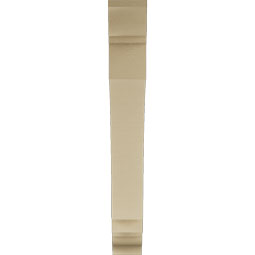Ekena Millwork - BKTUR055X38X42IMP01RCPR - Timberthane Faux Wood Imperial Style Bracket, Traditional Ends, 5 1/2"W x 38"D x 42"H, Primed Tan