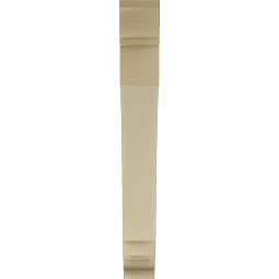 Ekena Millwork - BKTUR055X38X44IMP01RCPR - Timberthane Faux Wood Imperial Style Bracket, Traditional Ends, 5 1/2"W x 38"D x 44"H, Primed Tan