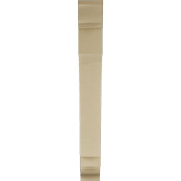 Ekena Millwork - BKTUR055X38X46IMP01RCPR - Timberthane Faux Wood Imperial Style Bracket, Traditional Ends, 5 1/2"W x 38"D x 46"H, Primed Tan