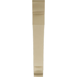 Ekena Millwork - BKTUR055X40X40IMP01RCPR - Timberthane Faux Wood Imperial Style Bracket, Traditional Ends, 5 1/2"W x 40"D x 40"H, Primed Tan