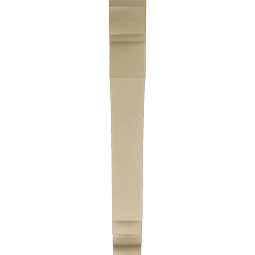 Ekena Millwork - BKTUR055X40X44IMP01RCPR - Timberthane Faux Wood Imperial Style Bracket, Traditional Ends, 5 1/2"W x 40"D x 44"H, Primed Tan