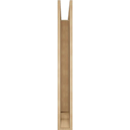 Ekena Millwork - BKTUR055X40X48IMP01RCPR - Timberthane Faux Wood Imperial Style Bracket, Traditional Ends, 5 1/2"W x 40"D x 48"H, Primed Tan