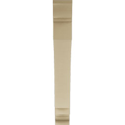 Ekena Millwork - BKTUR055X42X42IMP01RCPR - Timberthane Faux Wood Imperial Style Bracket, Traditional Ends, 5 1/2"W x 42"D x 42"H, Primed Tan