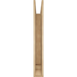 Ekena Millwork - BKTUR055X42X42IMP01RCPR - Timberthane Faux Wood Imperial Style Bracket, Traditional Ends, 5 1/2"W x 42"D x 42"H, Primed Tan