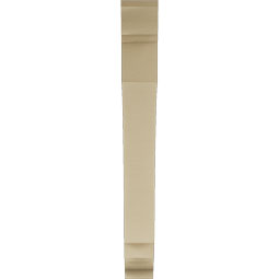 Ekena Millwork - BKTUR055X42X48IMP01RCPR - Timberthane Faux Wood Imperial Style Bracket, Traditional Ends, 5 1/2"W x 42"D x 48"H, Primed Tan