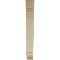 Ekena Millwork - BKTUR055X44X44IMP01RCPR - Timberthane Faux Wood Imperial Style Bracket, Traditional Ends, 5 1/2"W x 44"D x 44"H, Primed Tan