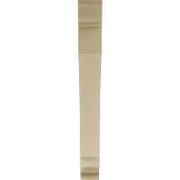 Ekena Millwork - BKTUR055X44X48IMP01RCPR - Timberthane Faux Wood Imperial Style Bracket, Traditional Ends, 5 1/2"W x 44"D x 48"H, Primed Tan