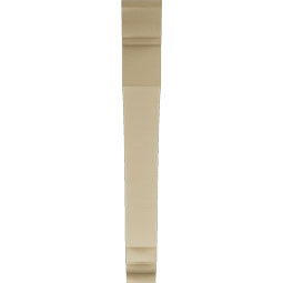 Ekena Millwork - BKTUR055X46X46IMP01RCPR - Timberthane Faux Wood Imperial Style Bracket, Traditional Ends, 5 1/2"W x 46"D x 46"H, Primed Tan