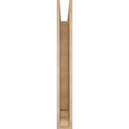 Ekena Millwork - BKTUR055X46X46IMP01RCPR - Timberthane Faux Wood Imperial Style Bracket, Traditional Ends, 5 1/2"W x 46"D x 46"H, Primed Tan