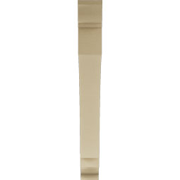 Ekena Millwork - BKTUR055X48X48IMP01RCPR - Timberthane Faux Wood Imperial Style Bracket, Traditional Ends, 5 1/2"W x 48"D x 48"H, Primed Tan