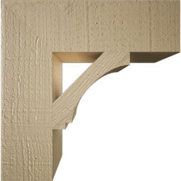 Ekena Millwork - BKTURIMP44 - Timberthane Rough Cedar Faux Wood Imperial Block Bracket