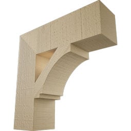 Ekena Millwork - BKTURIMP44 - Timberthane Rough Cedar Faux Wood Imperial Block Bracket