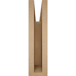 Ekena Millwork - BKTUR035X14X14IMP05RCPR - Timberthane Faux Wood Imperial Style Bracket, Block Ends, 3 1/2"W x 14"D x 14"H, Primed Tan