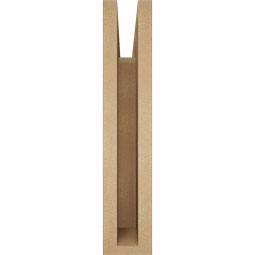Ekena Millwork - BKTUR035X14X18IMP05RCPR - Timberthane Faux Wood Imperial Style Bracket, Block Ends, 3 1/2"W x 14"D x 18"H, Primed Tan