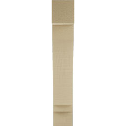Ekena Millwork - BKTUR035X14X22IMP05RCPR - Timberthane Faux Wood Imperial Style Bracket, Block Ends, 3 1/2"W x 14"D x 22"H, Primed Tan