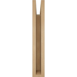 Ekena Millwork - BKTUR035X14X22IMP05RCPR - Timberthane Faux Wood Imperial Style Bracket, Block Ends, 3 1/2"W x 14"D x 22"H, Primed Tan