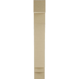 Ekena Millwork - BKTUR035X14X26IMP05RCPR - Timberthane Faux Wood Imperial Style Bracket, Block Ends, 3 1/2"W x 14"D x 26"H, Primed Tan