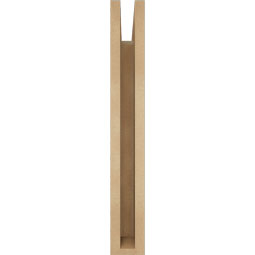 Ekena Millwork - BKTUR035X14X26IMP05RCPR - Timberthane Faux Wood Imperial Style Bracket, Block Ends, 3 1/2"W x 14"D x 26"H, Primed Tan