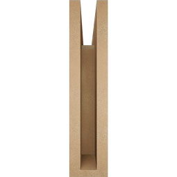 Ekena Millwork - BKTUR035X16X16IMP05RCPR - Timberthane Faux Wood Imperial Style Bracket, Block Ends, 3 1/2"W x 16"D x 16"H, Primed Tan