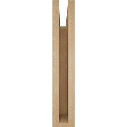 Ekena Millwork - BKTUR035X16X20IMP05RCPR - Timberthane Faux Wood Imperial Style Bracket, Block Ends, 3 1/2"W x 16"D x 20"H, Primed Tan