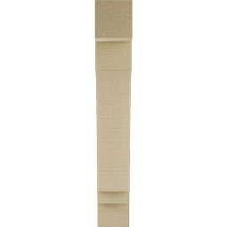 Ekena Millwork - BKTUR035X16X24IMP05RCPR - Timberthane Faux Wood Imperial Style Bracket, Block Ends, 3 1/2"W x 16"D x 24"H, Primed Tan