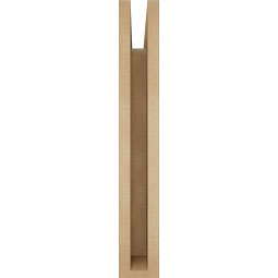 Ekena Millwork - BKTUR035X16X24IMP05RCPR - Timberthane Faux Wood Imperial Style Bracket, Block Ends, 3 1/2"W x 16"D x 24"H, Primed Tan