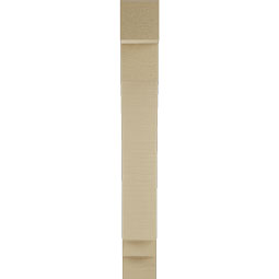 Ekena Millwork - BKTUR035X16X28IMP05RCPR - Timberthane Faux Wood Imperial Style Bracket, Block Ends, 3 1/2"W x 16"D x 28"H, Primed Tan