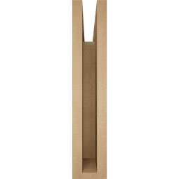 Ekena Millwork - BKTUR035X18X18IMP05RCPR - Timberthane Faux Wood Imperial Style Bracket, Block Ends, 3 1/2"W x 18"D x 18"H, Primed Tan