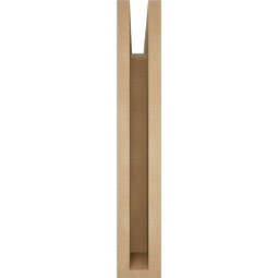 Ekena Millwork - BKTUR035X18X22IMP05RCPR - Timberthane Faux Wood Imperial Style Bracket, Block Ends, 3 1/2"W x 18"D x 22"H, Primed Tan