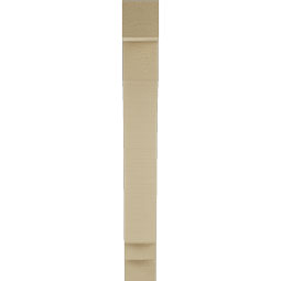 Ekena Millwork - BKTUR035X18X30IMP05RCPR - Timberthane Faux Wood Imperial Style Bracket, Block Ends, 3 1/2"W x 18"D x 30"H, Primed Tan