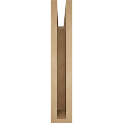 Ekena Millwork - BKTUR035X20X20IMP05RCPR - Timberthane Faux Wood Imperial Style Bracket, Block Ends, 3 1/2"W x 20"D x 20"H, Primed Tan