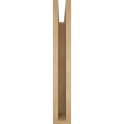 Ekena Millwork - BKTUR035X20X24IMP05RCPR - Timberthane Faux Wood Imperial Style Bracket, Block Ends, 3 1/2"W x 20"D x 24"H, Primed Tan