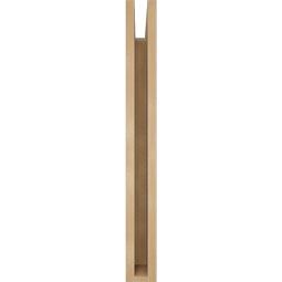 Ekena Millwork - BKTUR035X20X32IMP05RCPR - Timberthane Faux Wood Imperial Style Bracket, Block Ends, 3 1/2"W x 20"D x 32"H, Primed Tan