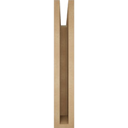 Ekena Millwork - BKTUR035X22X22IMP05RCPR - Timberthane Faux Wood Imperial Style Bracket, Block Ends, 3 1/2"W x 22"D x 22"H, Primed Tan