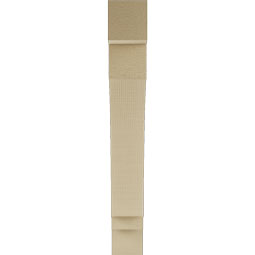 Ekena Millwork - BKTUR035X22X26IMP05RCPR - Timberthane Faux Wood Imperial Style Bracket, Block Ends, 3 1/2"W x 22"D x 26"H, Primed Tan