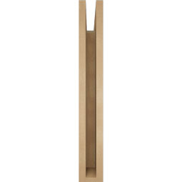 Ekena Millwork - BKTUR035X22X26IMP05RCPR - Timberthane Faux Wood Imperial Style Bracket, Block Ends, 3 1/2"W x 22"D x 26"H, Primed Tan