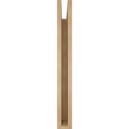 Ekena Millwork - BKTUR035X22X30IMP05RCPR - Timberthane Faux Wood Imperial Style Bracket, Block Ends, 3 1/2"W x 22"D x 30"H, Primed Tan