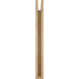 Ekena Millwork - BKTUR035X22X34IMP05RCPR - Timberthane Faux Wood Imperial Style Bracket, Block Ends, 3 1/2"W x 22"D x 34"H, Primed Tan