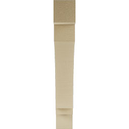 Ekena Millwork - BKTUR035X24X24IMP05RCPR - Timberthane Faux Wood Imperial Style Bracket, Block Ends, 3 1/2"W x 24"D x 24"H, Primed Tan
