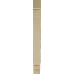 Ekena Millwork - BKTUR035X24X36IMP05RCPR - Timberthane Faux Wood Imperial Style Bracket, Block Ends, 3 1/2"W x 24"D x 36"H, Primed Tan